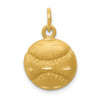 14k Yellow Gold Baseball Charm