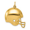 14k Yellow Gold Polished Football Helmet Charm