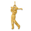 14k Yellow Gold Male Golfer Charm