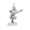 Sterling Silver Antiqued Gymnasts Charm QC7784