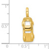 14k Yellow Gold 3D Sports Car Charm A9394