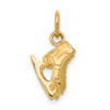 14k Yellow Gold 3-D Pair Of Ice Skates Charm
