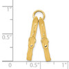 14k Yellow Gold 3D Pair Of Skis Charm