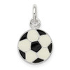 Sterling Silver Enameled Soccer Ball Charm QC6477