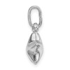 Sterling Silver Rhodium-plated Polished Puffed Star Charm