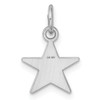 Sterling Silver Rhodium-plated Star Disc Charm QM462/18
