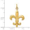 14k Yellow Gold Solid Fleur de Lis 3-D Charm A2532