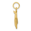 10k Yellow Gold Solid Satin Airplane Charm