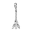 Sterling Silver Polished Eiffel Tower w/Lobster Clasp Charm