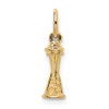 14k Yellow Gold Solid Polished 3-D Seattle Space Needle Charm