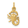 14k Yellow Gold Satin Diamond-cut Scorpio Zodiac Charm C483