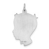 Sterling Silver Rhodium-plated Boy Polished Front/Satin Back Disc Charm QM366/18