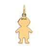 14k Yellow Gold .011 Depth Engravable Boy Charm XM94/11