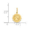 14k Yellow Gold Boy Head on .009 Gauge Engravable Scalloped Disc Charm XM65/09