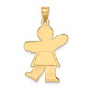 14k Yellow Gold Girl Charm XK112