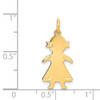14k Yellow Gold .011 Depth Engravable Girl Charm XM99/11