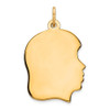 Sterling Silver Gold-Plated Girl Polished Disc Charm QM359G/18