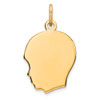 Gold-Plated Sterling Silver Engravable Boy Polished Disc Charm QM354G/27