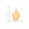 Gold-Plated Sterling Silver Engravable Boy Polished Disc Charm QM354G/27