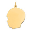 Gold-Plated Sterling Silver Engravable Boy Polished Disc Charm QM521G/27