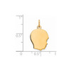 Gold-Plated Sterling Silver Engravable Boy Polished Disc Charm QM352G/27