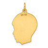 Gold-Plated Sterling Silver Engravable Boy Polished Disc Charm QM358G/35