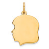Gold-Plated Sterling Silver Engravable Girl Polished Disc Charm QM355G/35