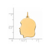 Gold-Plated Sterling Silver Engravable Girl Polished Disc Charm QM361G/27