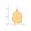 Gold-Plated Sterling Silver Engravable Girl Polished Disc Charm QM361G/35