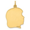 Gold-Plated Sterling Silver Engravable Girl Polished Disc Charm QM522G/27
