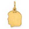 Gold-Plated Sterling Silver Engravable Girl Polished Disc Charm QM346G/27