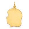 Gold-Plated Sterling Silver Engravable Girl Polished Disc Charm QM359G/27