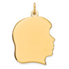 Gold-Plated Sterling Silver Engravable Girl Polished Disc Charm QM365G/27