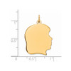 Gold-Plated Sterling Silver Engravable Girl Polished Disc Charm QM365G/27