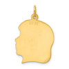 Gold-Plated Sterling Silver Engravable Girl Polished Disc Charm QM365G/27