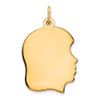 Gold-Plated Sterling Silver Engravable Girl Polished Disc Charm QM359G/35