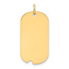 14k Yellow Gold Plain .011 Gauge Engravable Dog Tag w/Notch Disc Charm XM560/11