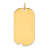 14k Yellow Gold Plain .011 Gauge Engravable Dog Tag w/Notch Disc Charm XM562/11