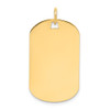 14k Yellow Gold Plain .009 Gauge Engravable Dog Tag Disc Charm XM554/09