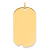 14k Yellow Gold Plain .011 Gauge Engravable Dog Tag w/Notch Disc Charm XM541/11