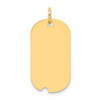 14k Yellow Gold Plain .027 Gauge Engravable Dog Tag w/Notch Disc Charm XM546/27