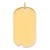 14k Yellow Gold Plain .018 Gauge Engravable Dog Tag w/Notch Disc Charm XM541/18