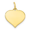 10k Yellow Gold .018 Gauge Heart Disc Charm 10XM527/18