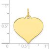 10k Yellow Gold .013 Gauge Heart Disc Charm 10XM529/13