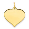 10k Yellow Gold .018 Gauge Heart Disc Charm 10XM528/18