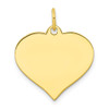 10k Yellow Gold .018 Gauge Heart Disc Charm 10XM529/18