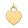 14k Yellow Gold Medium Engravable Heart Charm XM522/11