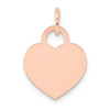 14k Rose Gold Medium Engravable Heart Charm XRM522/13