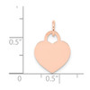 14k Rose Gold Medium Engravable Heart Charm XRM522/13