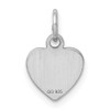 Sterling Silver Engravable Heart Polished Disc Charm